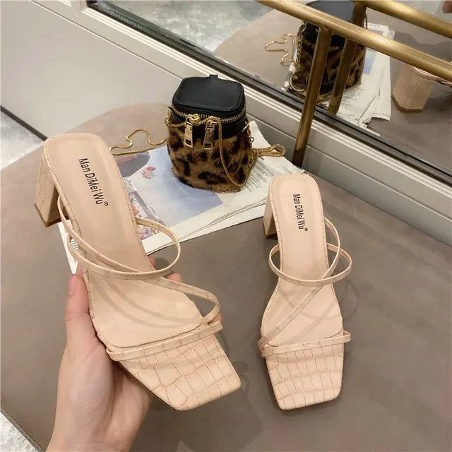Classics Strap Sandal Stone pattern