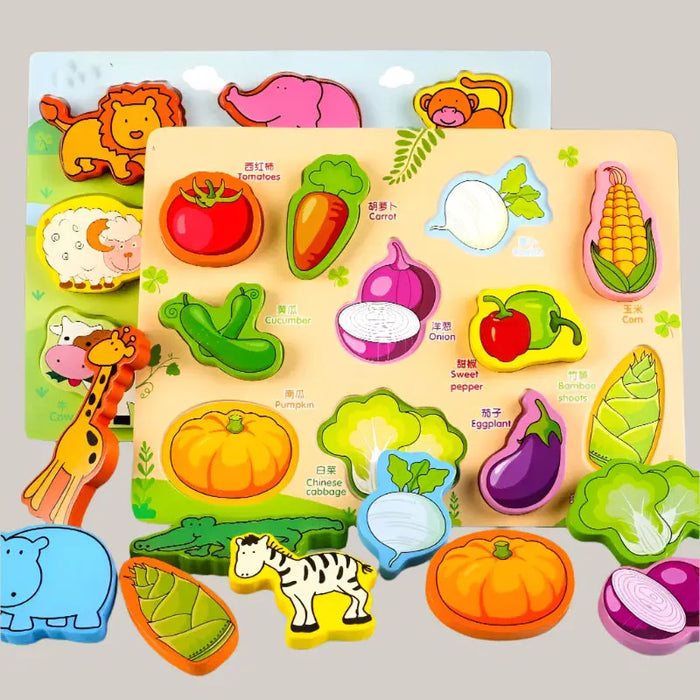 Children's puzzle toys Animal vegetables