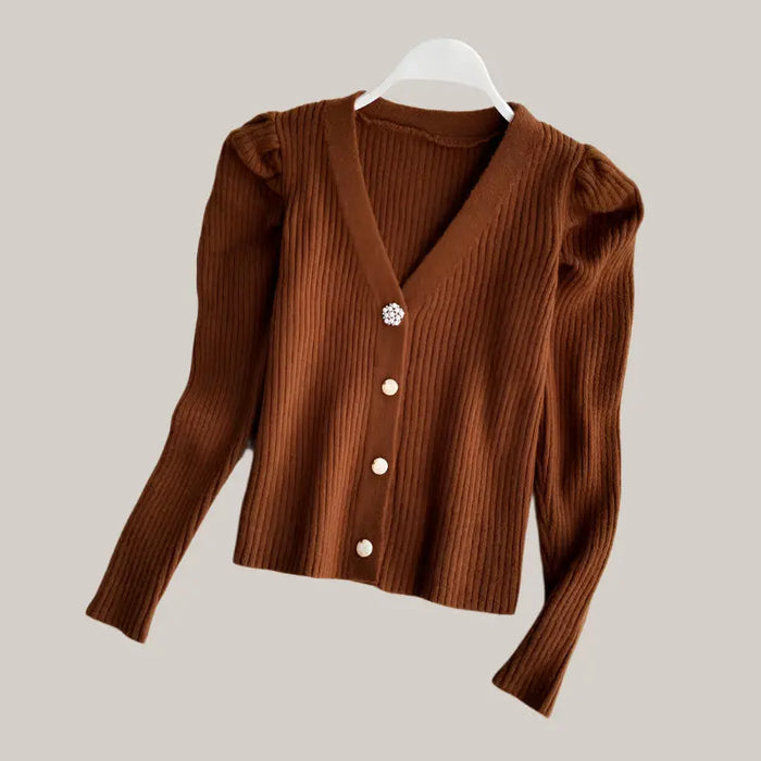 women cardigan sweater Chocolate One size