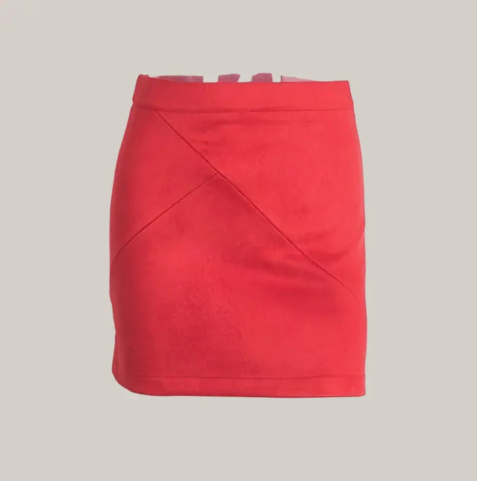 Bodycon Short Skirts Women Red