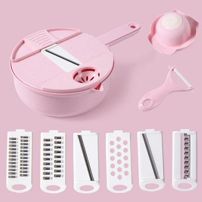Kitchen Multifunctional Vegetable Shredder Pink