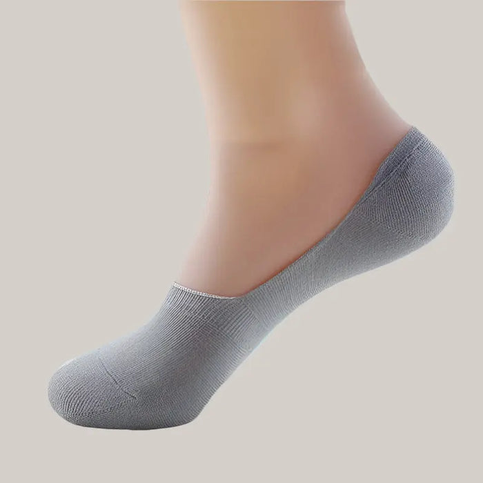 Summer Thin Boat Socks With Bamboo Fiber Grey