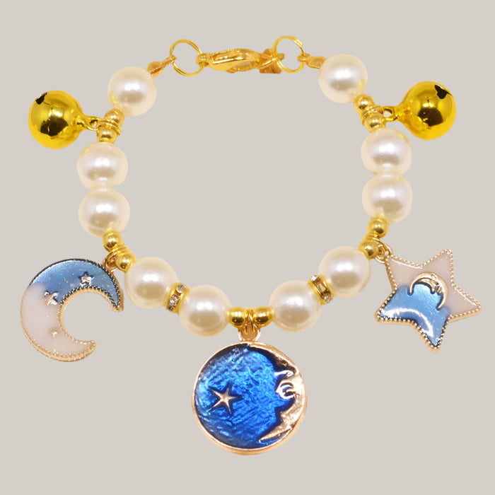Puppy Ornaments Bells Collars Blue