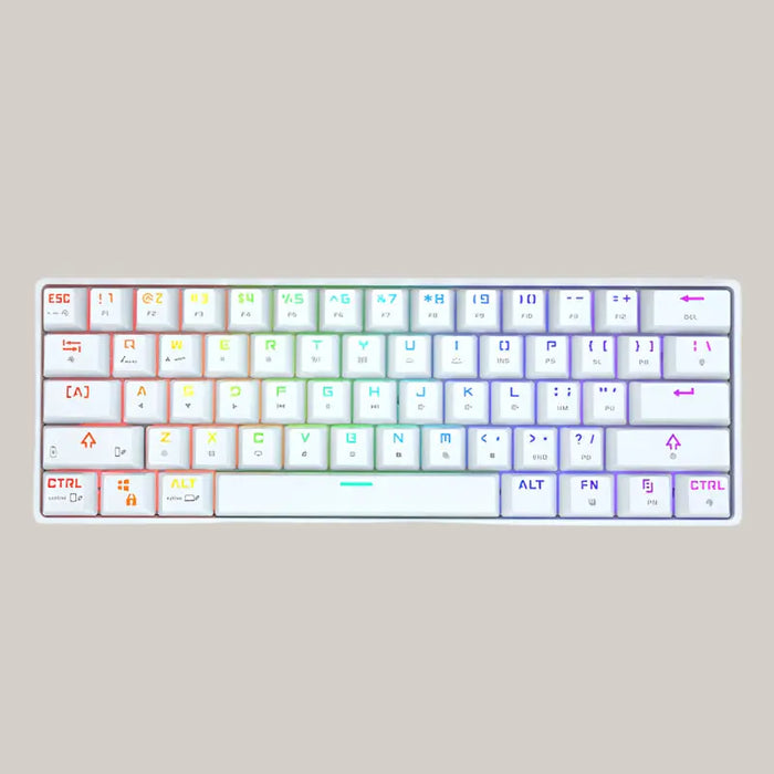 Wireless Bluetooth Keyboard Colorful PBT White