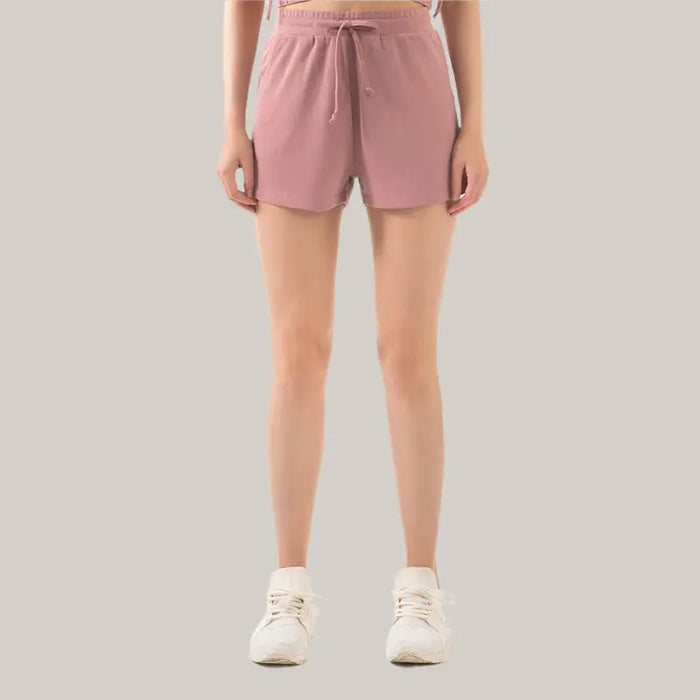 Lace Wide Loose Shorts Women Pink