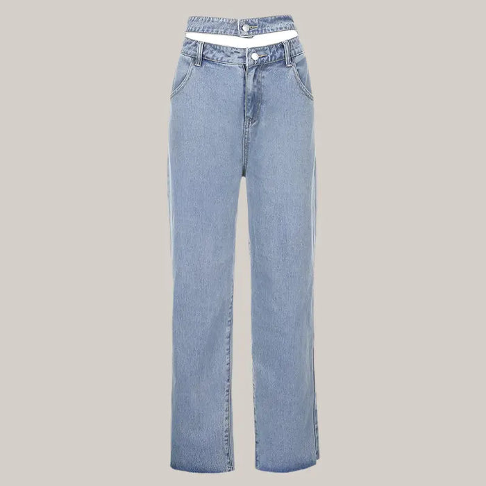 Daddy Wide Leg Pants Blue