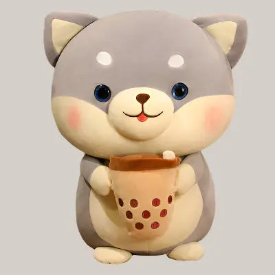 Cute Shiba Inu Plush Toy Large Size Doll Action Figure Grey