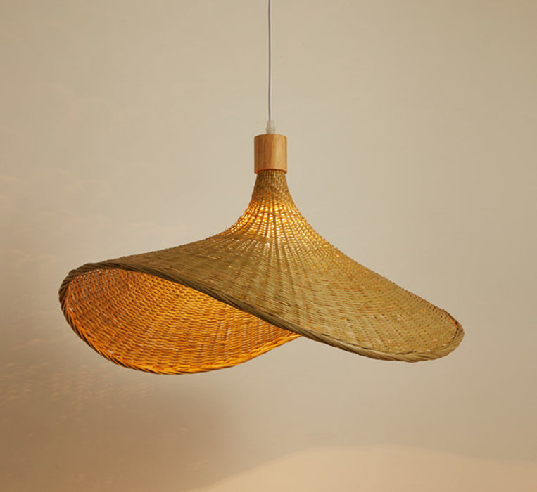 Bamboo Chandelier New Japanese Style Lamps 30cm