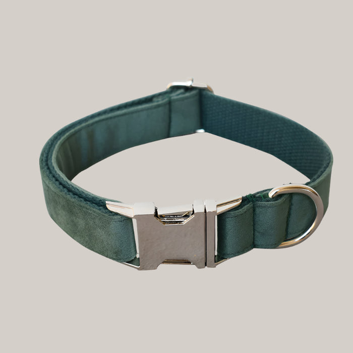 Green Velvet Dog Collar Dog Leash Pet Collar Dog collar