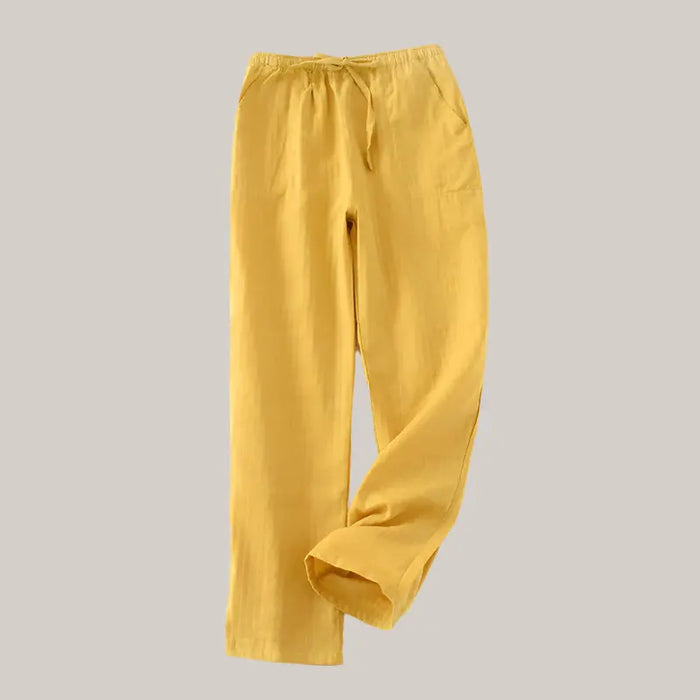 Spring And Autumn Couple Pajamas Yellow Women