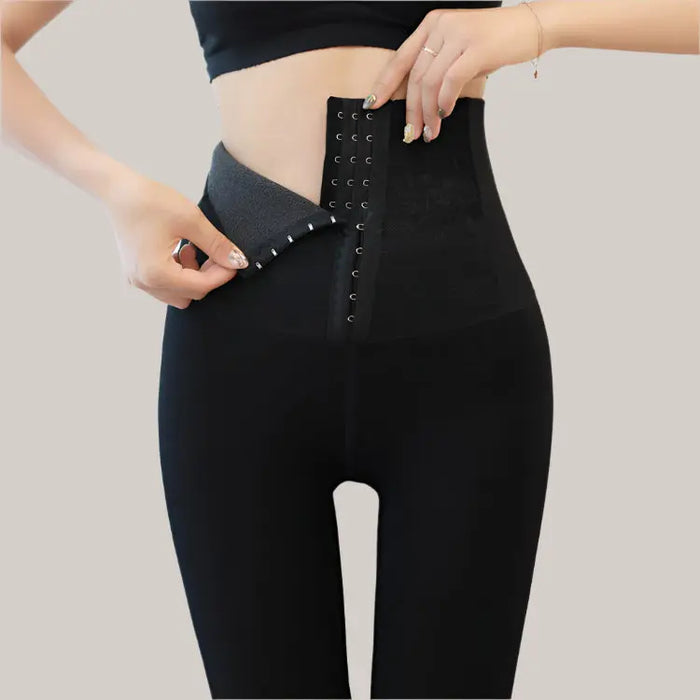 Plush padded leggings Black One size