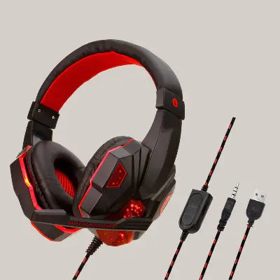 headphones Black red A