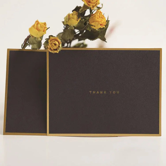 Quartet Bronzing Border Business Small Card Black