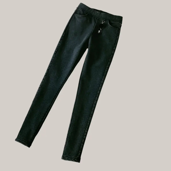 Women's denim leggings Black