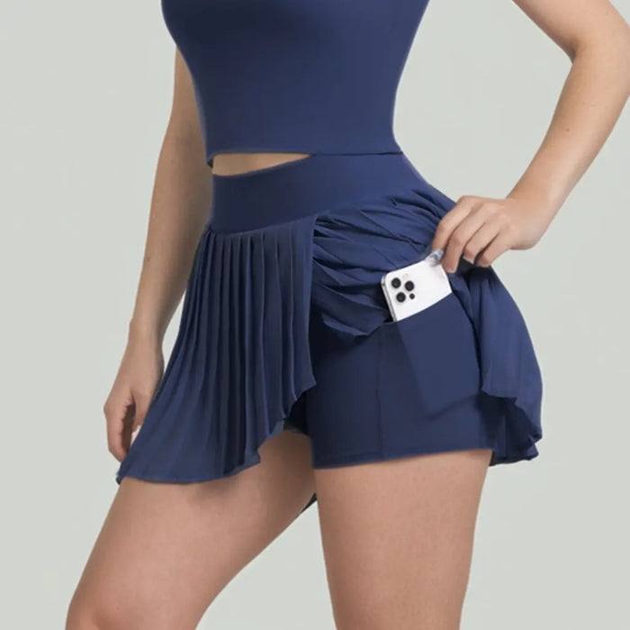 Pleated Tennis Skirt Navy Blue