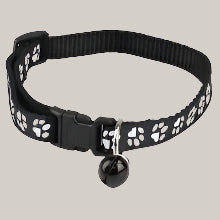 Cat dog bell dog collar cat collar Black