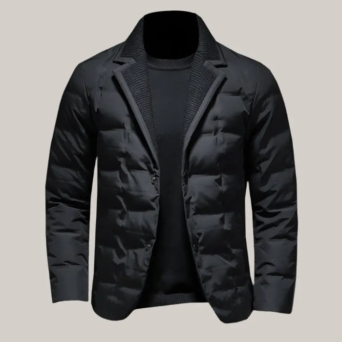 Winter Down Jacket Thick Warm Jacket Men Black