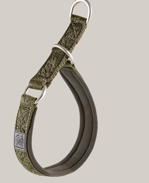P Chain Dog Walking Collar Army green