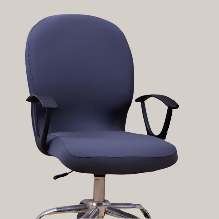 Computer Chair Cover Dark Gray Default