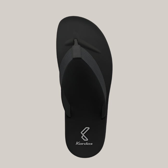 Rubber flip flops men's Black