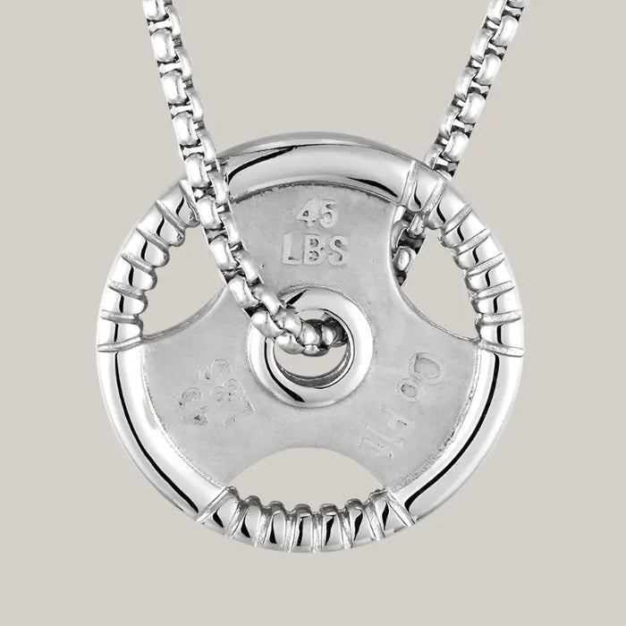 Fitness dumbbell Pendant Silver
