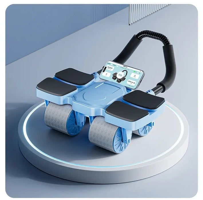 Abdominal Wheel Fitness Equipment Blue 4 Wheels