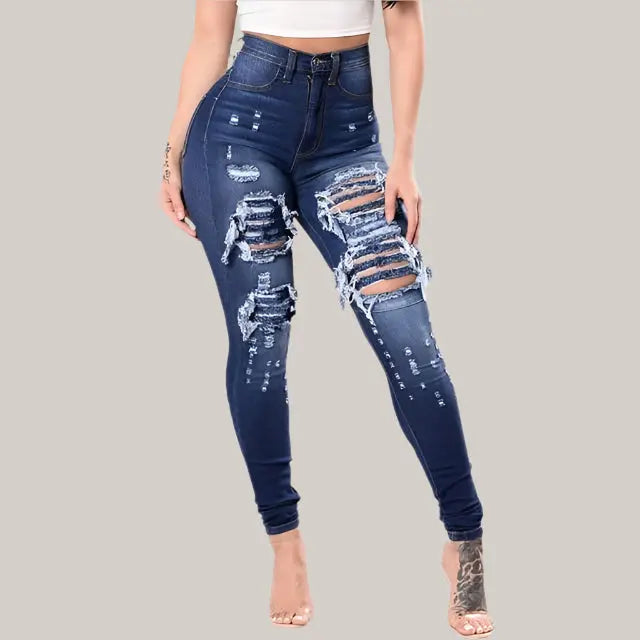 Women's ripped jeans Blue