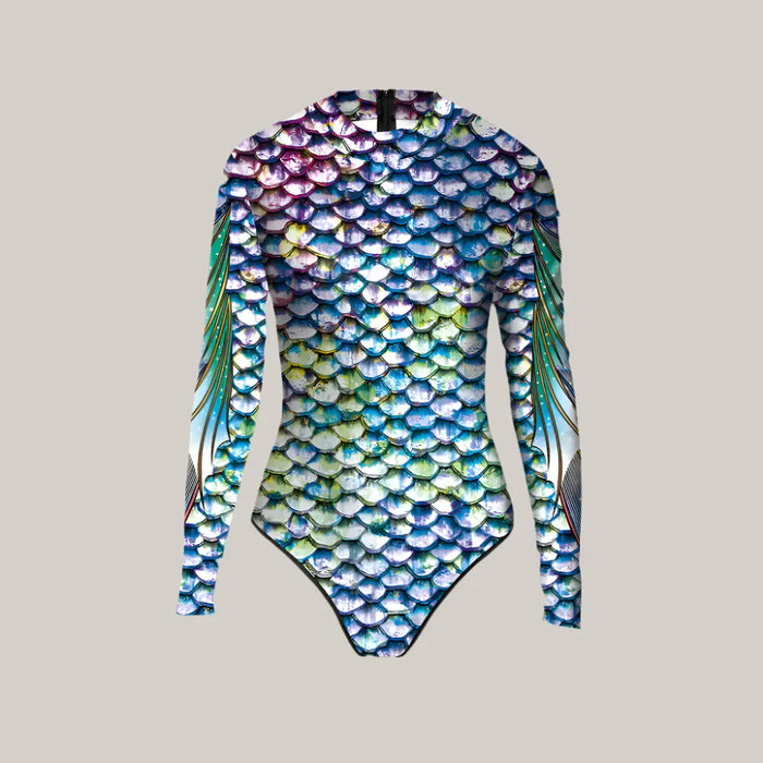 Women's Long Sleeve One Piece Swimwear Colour