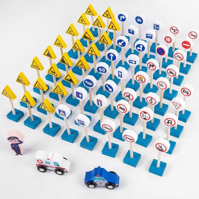 Upgraded 60 Traffic Knowledge Games Developmental toys