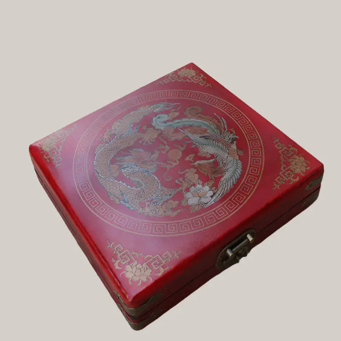 Antique chess mobile chess board Red