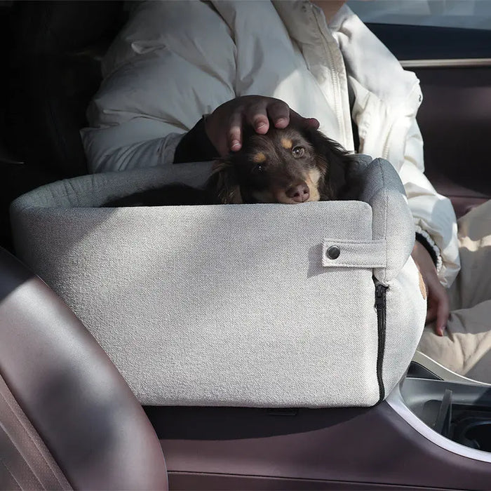 Car Central Seat Carrier For Small Dogs And Cats Beige Average Size