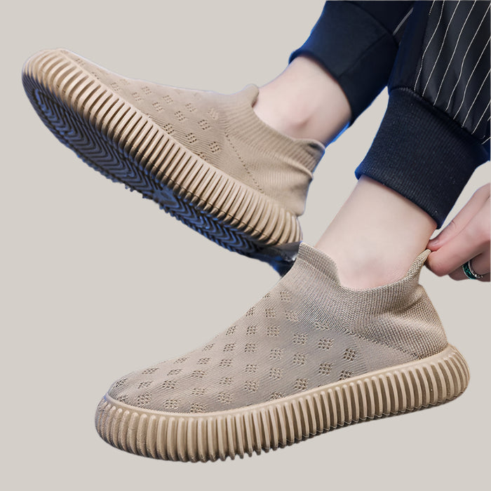 Breathable Loafers Men's Korean Fashion H630 Earth Brown