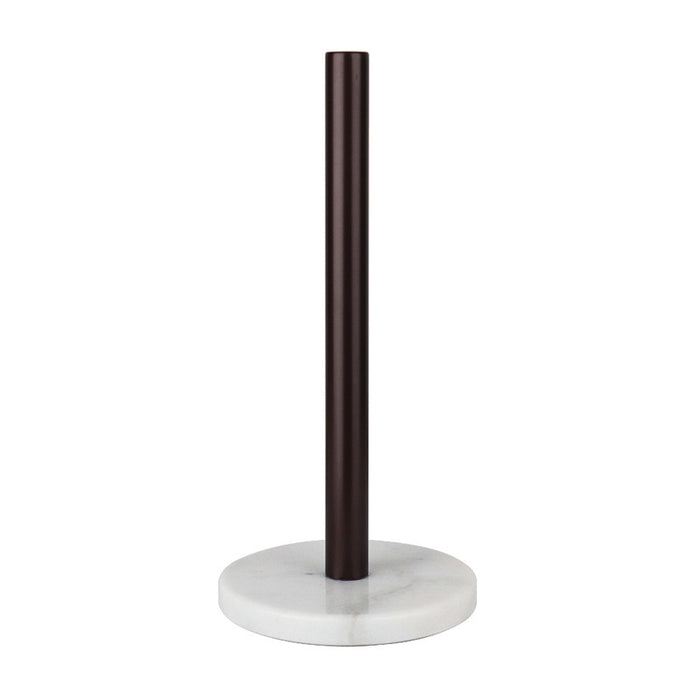 Marble kitchen roll holder White Circle
