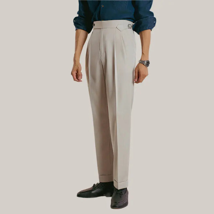 Dress Pants Paris Buckle Pendant Feeling For Men Grey