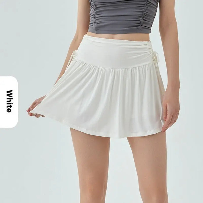 Running Badminton Yoga Skirts Women White