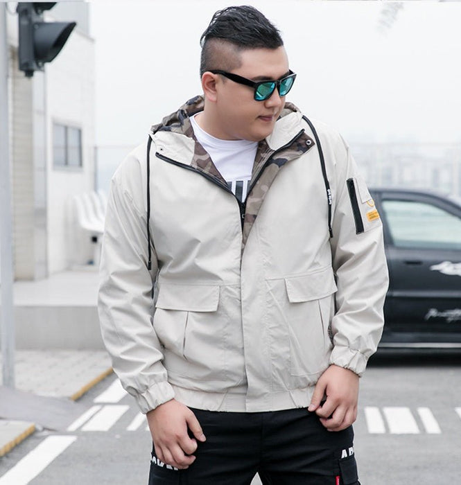 Bomber Jacket Men Clothing Fashion Parka Khaki