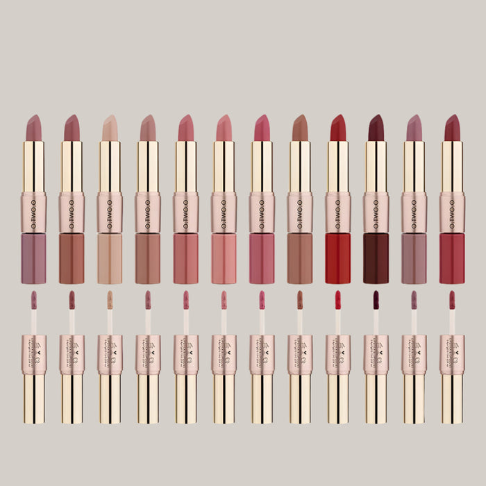 Two-in-one Lip Gloss Lipstick Color