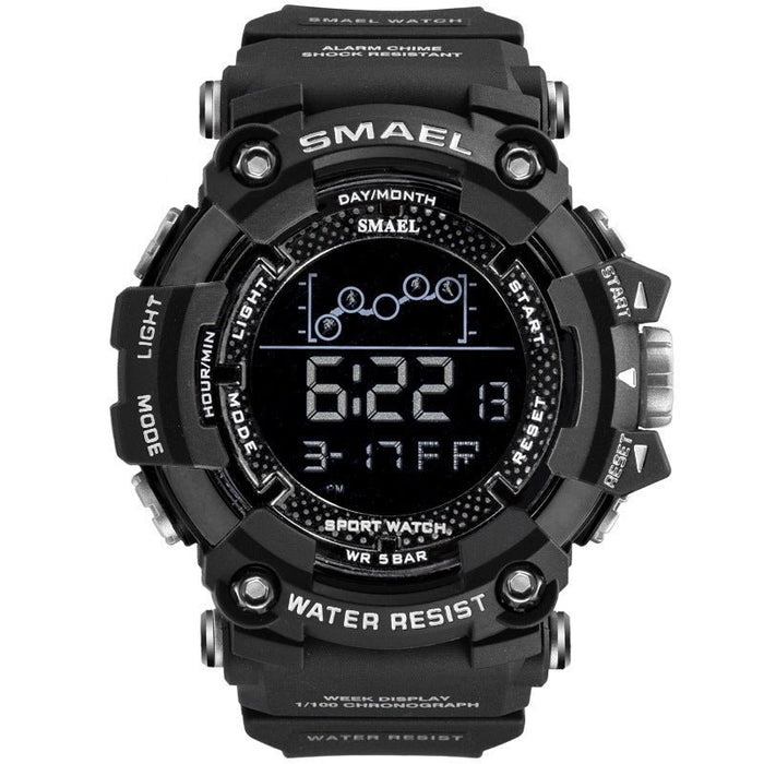 Electronic Sports Watch Student Watch Black