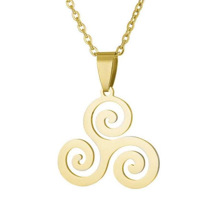 NewMen And Women Hip Hop New Teen Wolf Pendant Gold