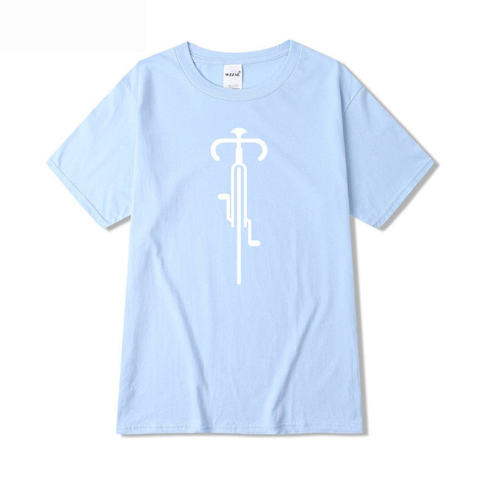 Spring And Autumn Bottoming Shirt Men Clothing Light Blue