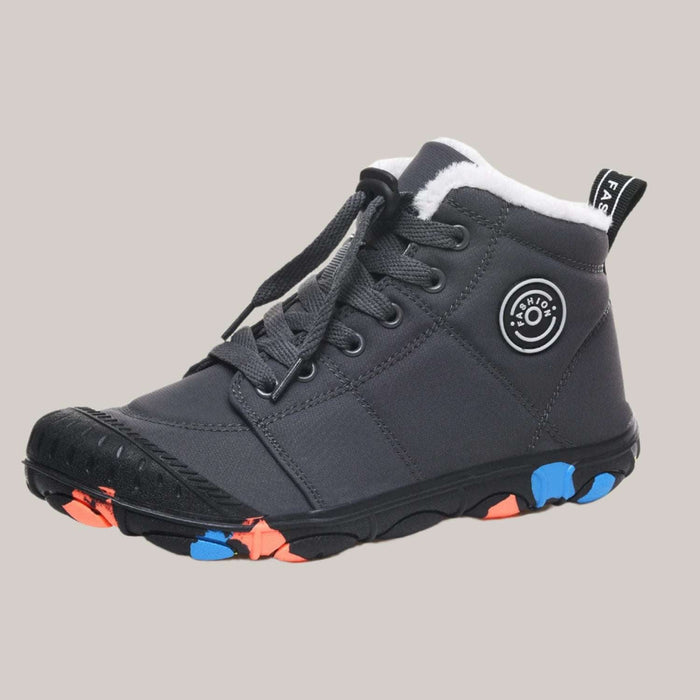 Waterproof Round Toe Children Sneaker Dark grey
