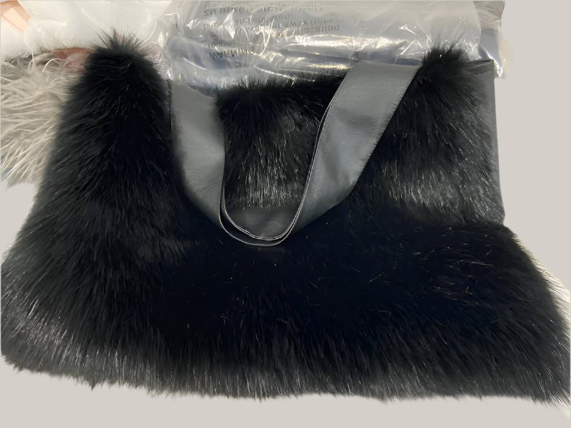 Women's Fur Handbags Black