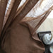 Japanese Linen Half Shade Curtain Brown 2pcs