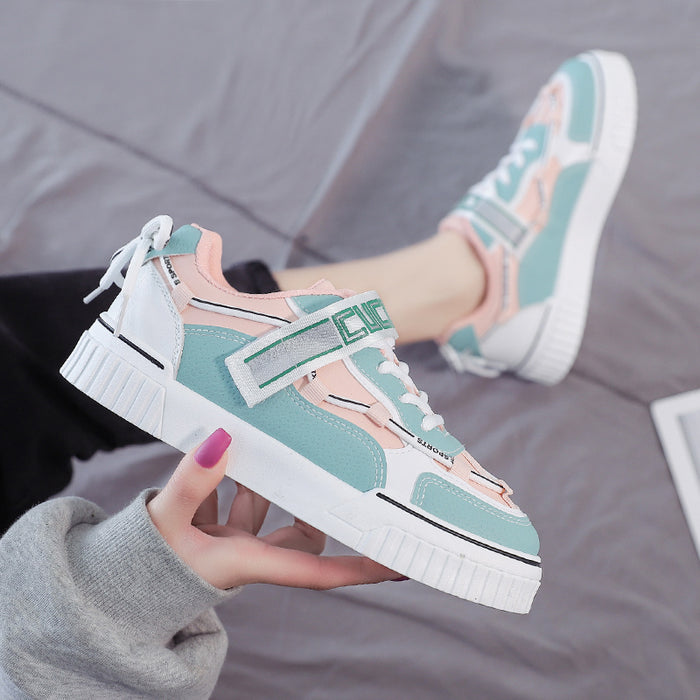 Women's White Casual Sneakers Green
