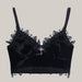 Velvet Y2K Mall Goth Crop Tops Black