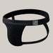 Mens Sports Fitness Rainbow Double Thong Black