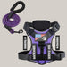 Dog Chest Harness and Leash Set Purple