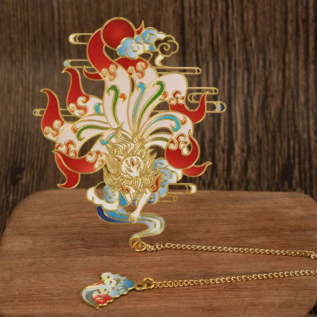Decorative Metal Bookmark – 8 Designs Ninetailed fox