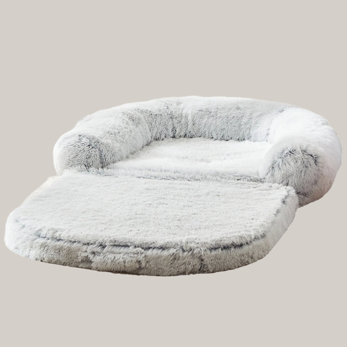 Oversized Pet Sofa Bed with Removable Cover Long Hair Light Gray 180X115X25cm
