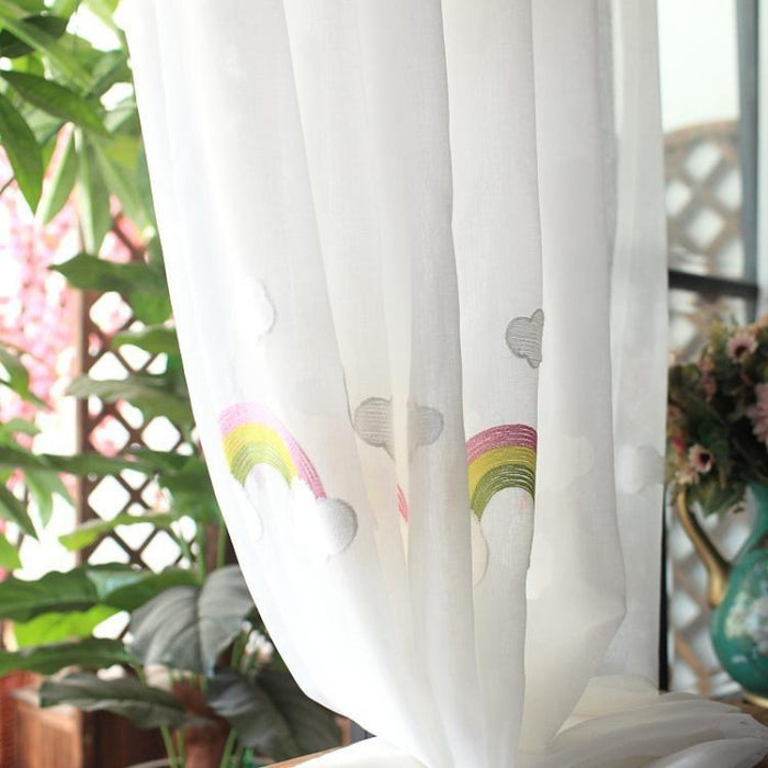 Children's Rainbow Gauze Curtains